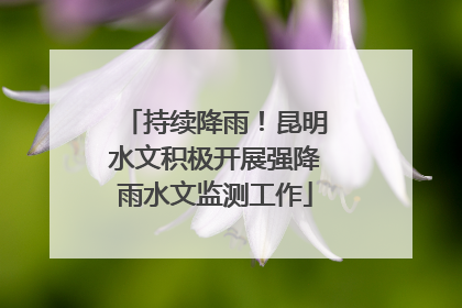 持续降雨！昆明水文积极开展强降雨水文监测工作