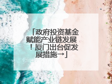 政府投资基金赋能产业链发展！厦门出台促发展措施→