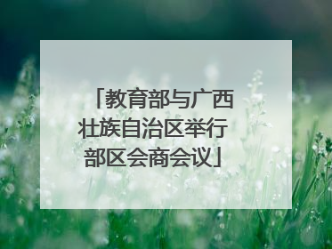 教育部与广西壮族自治区举行部区会商会议