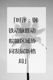 时评：钢铁动脉推动皖赣区域协同发展新格局