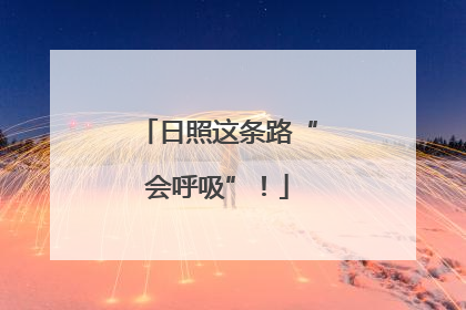 日照这条路“会呼吸”！