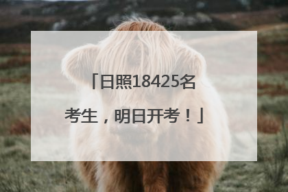 日照18425名考生，明日开考！