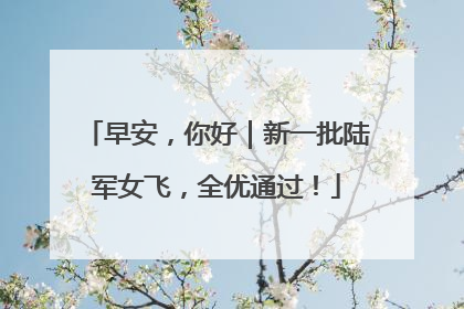早安，你好｜新一批陆军女飞，全优通过！