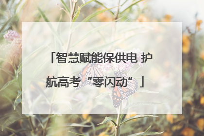 智慧赋能保供电 护航高考“零闪动”