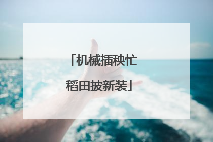 机械插秧忙 稻田披新装