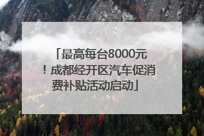 最高每台8000元！成都经开区汽车促消费补贴活动启动