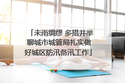 未雨绸缪 多措并举 聊城市城管局扎实做好城区防汛备汛工作