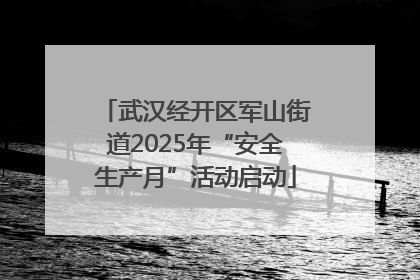 武汉经开区军山街道2025年“安全生产月”活动启动