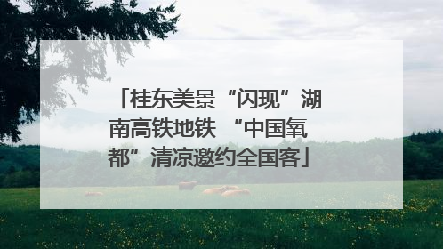 桂东美景“闪现”湖南高铁地铁 “中国氧都”清凉邀约全国客
