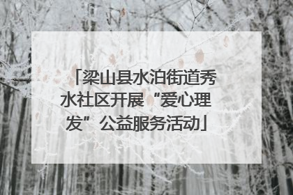 梁山县水泊街道秀水社区开展“爱心理发”公益服务活动