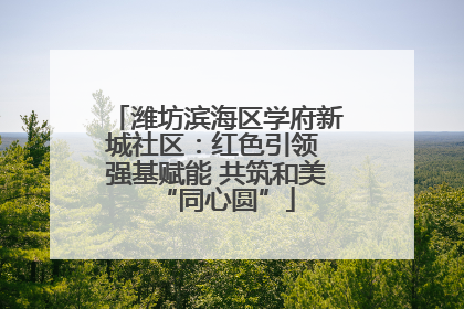 潍坊滨海区学府新城社区：红色引领 强基赋能 共筑和美“同心圆”