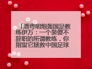 潘粤明炮轰国足教练伊万：一个装傻不辞职的所谓教练，你指望它拯救中国足球！此前曾多次发文评价国足