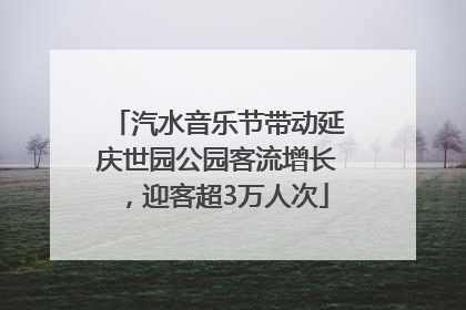 汽水音乐节带动延庆世园公园客流增长，迎客超3万人次