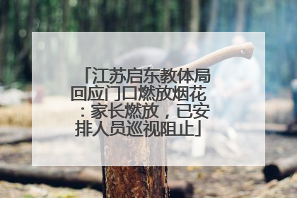 江苏启东教体局回应门口燃放烟花：家长燃放，已安排人员巡视阻止