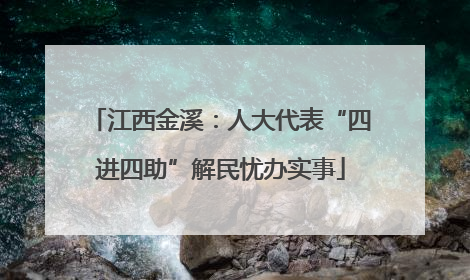 江西金溪：人大代表“四进四助”解民忧办实事