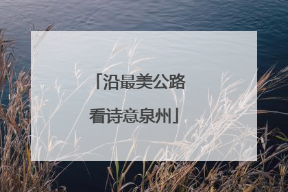 沿最美公路 看诗意泉州