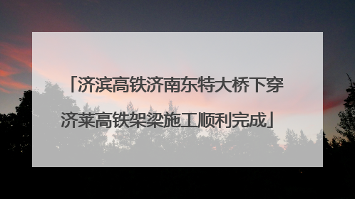 济滨高铁济南东特大桥下穿济莱高铁架梁施工顺利完成