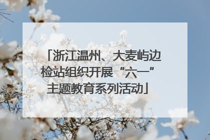 浙江温州、大麦屿边检站组织开展“六一”主题教育系列活动