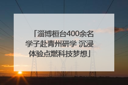 淄博桓台400余名学子赴青州研学 沉浸体验点燃科技梦想