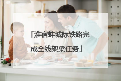淮宿蚌城际铁路完成全线架梁任务