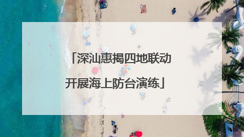 深汕惠揭四地联动开展海上防台演练