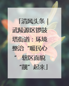 清风头条｜武陵源区锣鼓塔街道：环境整治“暖民心” 辖区面貌“靓”起来