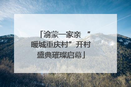 渝蒙一家亲 “暖城重庆村”开村盛典璀璨启幕