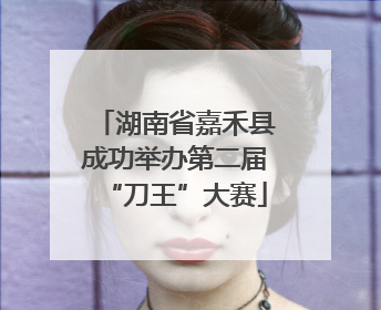 湖南省嘉禾县成功举办第二届“刀王”大赛