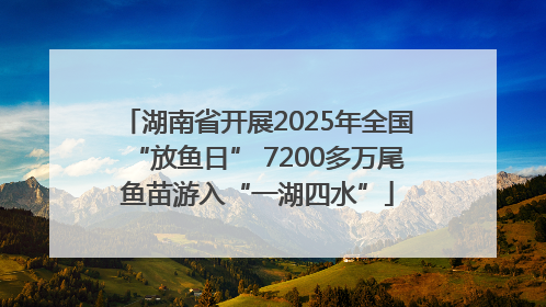 湖南省开展2025年全国“放鱼日” 7200多万尾鱼苗游入“一湖四水”