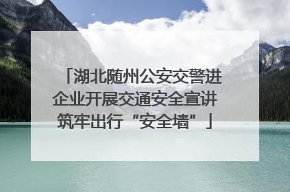 湖北随州公安交警进企业开展交通安全宣讲筑牢出行“安全墙”