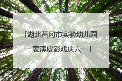 湖北黄冈市实验幼儿园：表演皮影戏庆六一