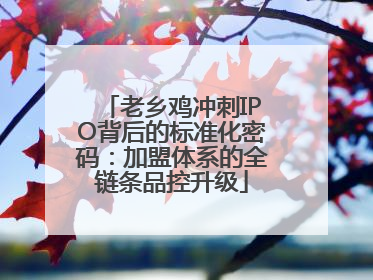 老乡鸡冲刺IPO背后的标准化密码：加盟体系的全链条品控升级