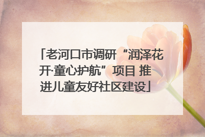 老河口市调研“润泽花开·童心护航”项目 推进儿童友好社区建设