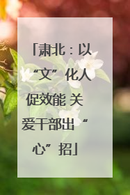 肃北：以“文”化人促效能 关爱干部出“心”招