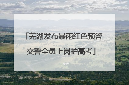 芜湖发布暴雨红色预警 交警全员上岗护高考