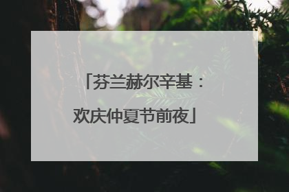 芬兰赫尔辛基：欢庆仲夏节前夜