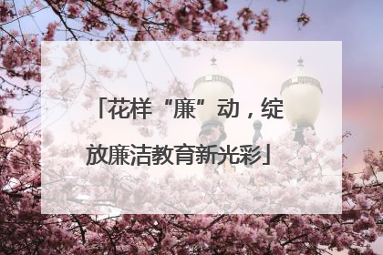 花样“廉”动，绽放廉洁教育新光彩