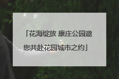 花海绽放 康庄公园邀您共赴花园城市之约