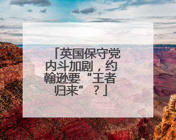 英国保守党内斗加剧，约翰逊要“王者归来”？