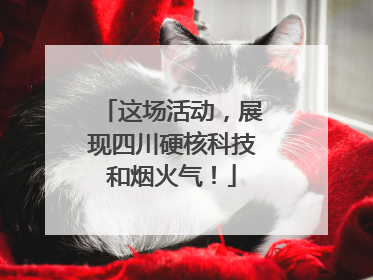这场活动，展现四川硬核科技和烟火气！