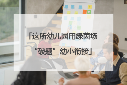 这所幼儿园用绿茵场“破题”幼小衔接