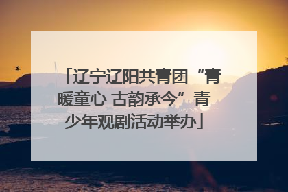 辽宁辽阳共青团“青暖童心 古韵承今”青少年观剧活动举办