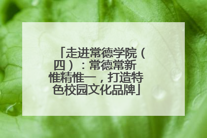 走进常德学院（四）：常德常新 惟精惟一，打造特色校园文化品牌