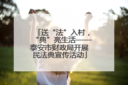 送“法”入村，“典”亮生活——泰安市财政局开展民法典宣传活动