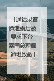 通话录音遭泄露后被要求下台 泰国总理佩通坦致歉