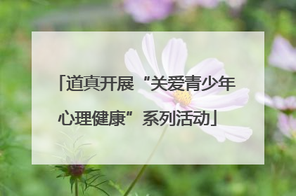 道真开展“关爱青少年心理健康”系列活动
