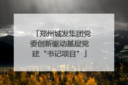 郑州城发集团党委创新驱动基层党建“书记项目”