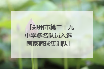 郑州市第二十九中学多名队员入选国家荷球集训队