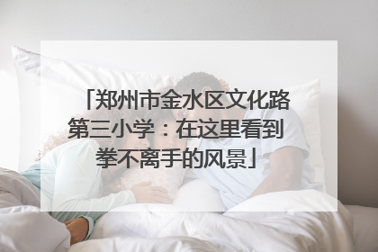 郑州市金水区文化路第三小学：在这里看到拳不离手的风景