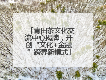 青田茶文化交流中心揭牌，开创“文化+金融”跨界新模式